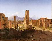 Christen Kobke The Forum, Pompeii, with Vesuvius in the Distance oil painting reproduction
